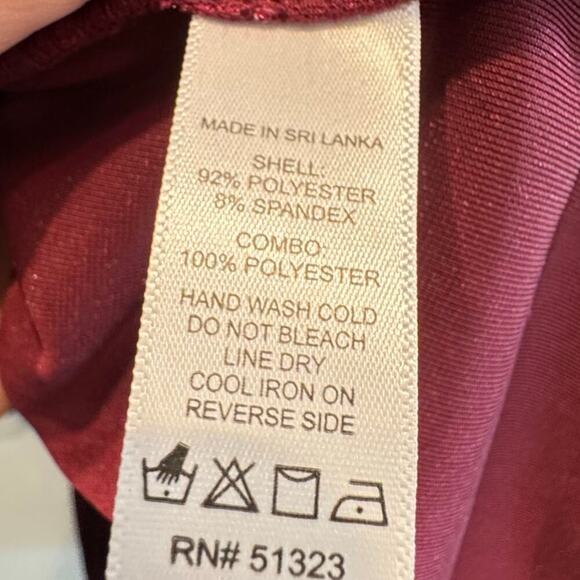 1.State Womens Tiered Peasant Dress Size Large Red Burgundy Velvet Whimsigoth - Picture 5 of 8